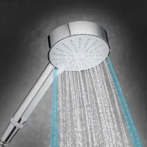 Mira Beat Chrome effect 4-spray pattern Shower head, 233mm