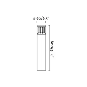 Luminosa Conga Floor Lamp Round Tappered Shade White, E27