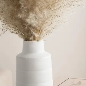 Pampas Grass Faux Fluffy in Vase Artificial Natural Style Plant Decorative Home