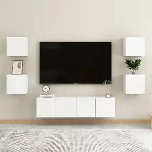 Berkfield Wall Mounted TV Cabinet High Gloss White 30.5x30x30 cm