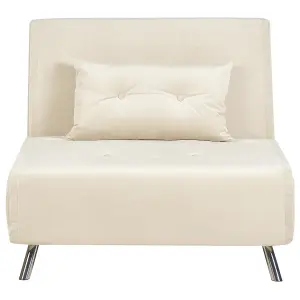 Beliani Modern Sofa Bed FARRIS Cream Velvet