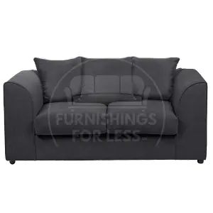 Casper Soft Chenille Fabric Fabric SofaSet 3 and 2 Seater Sofa  Black - Scatter Back