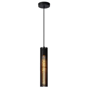 Lucide Lionel Modern Pendant Light 6.5cm- 1xE27 - Black