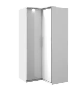 Optima 16 Corner Wardrobe in Sleek White - Spacious & Stylish, H2170mm W1090mm D630mm