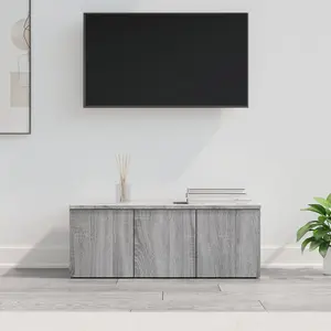 Berkfield TV Cabinet Grey Sonoma 80x34x30 cm Engineered Wood