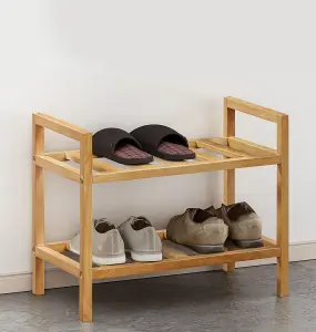 Hallowood Furniture Aston 2 Tier Stackable Shoe Rack