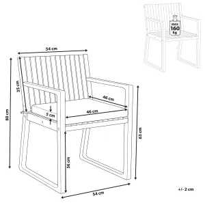 Garden Chair SASSARI Acacia Wood Navy Blue