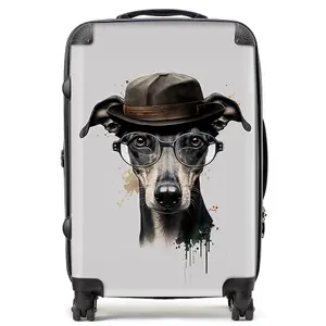 Whippet Dog Splashart Suitcase - Medium