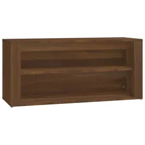 Berkfield Shoe Rack Brown Oak 100x35x45 cm Engineered Wood