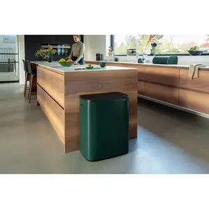 Bo Touch Bin, 60 litre, with 1 inner Plastic Bucket Pine Green