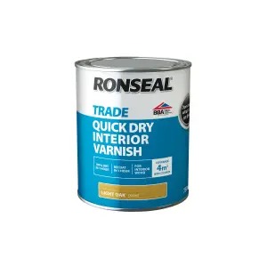 Ronseal Trade Quick Dry Interior Varnish Light Oak 750ml