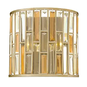 Elstead Gemma 2 Light Indoor Wall Light Silver Leaf, E14