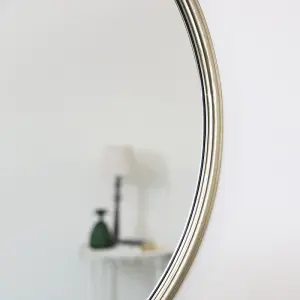 Melody Maison Large Round Champagne Gold Wall Mirror 70cm x 70cm