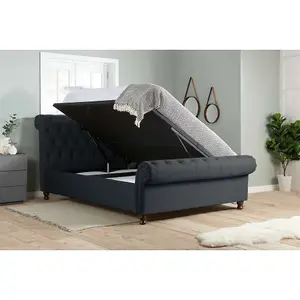 Birlea Castello King Side Ottoman Bed Charcoal