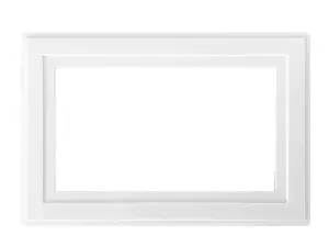 Elegant Premium White 2-Gang Finger Plate for Flush Switches