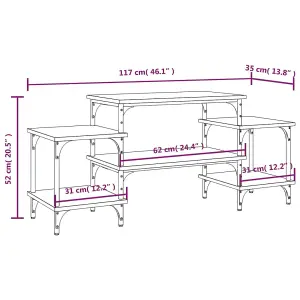 Berkfield TV Cabinet Sonoma Oak 117x35x52 cm Engineered Wood