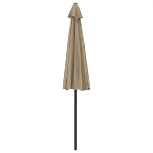 Berkfield Balcony Parasol with Aluminium Pole Taupe 270x135 cm Half