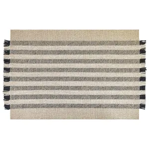 Wool Area Rug 160 x 230 cm Off-White and Black TACETTIN