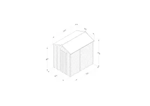 4LIFE Apex Shed 5x7 - Single Door - No Window