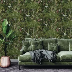 Cascading Gardens Wallpaper Collection Masoala Green Holden -DSO-(91442)