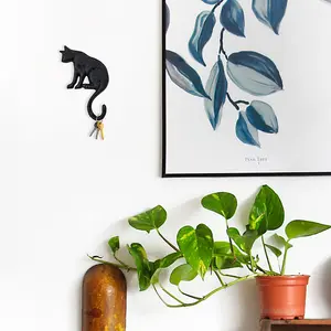 Woodside Cast Iron Cat Single Wall Hanger