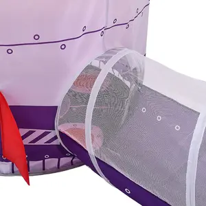 3 in 1 Spaceship Pop Up Kids Play Tent Portable Playhouse with Play Tunnel Ball Pit