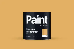 Hemway Interior Paint Matt Acrylic Soft Sunshine Yellow 2.5L Tin Durable Emulsion Walls Ceilings Kitchen Bathroom All Rooms