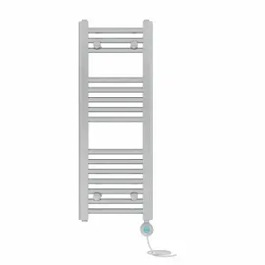 Right Radiators Prefilled Thermostatic Electric Heated Towel Rail Straight Bathroom Ladder Warmer - Chrome 800x300 mm