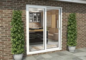 Green & Taylor White Aluminium External Sliding Doors - RH Sliding / LH Fixed - 1790 x 2090mm (WxH)