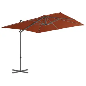 Berkfield Cantilever Umbrella with Steel Pole Terracotta 250x250 cm