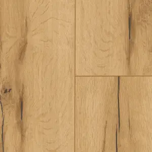 GoodHome Italo Honey Oak effect Textured Click vinyl Planks, 2.36m²