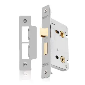 XFORT Satin Chrome Bathroom Lock 65mm