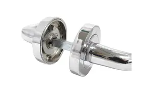 Pearl Door Handles Latch Lever on Rose - Chrome 120mm