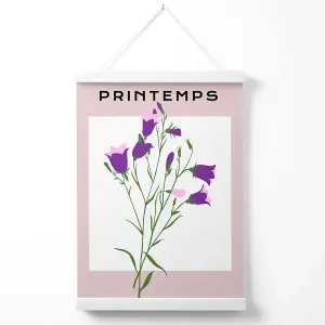 Purple Wildflower Plant Flower Market Simplicity Poster with Hanger / 33cm / White