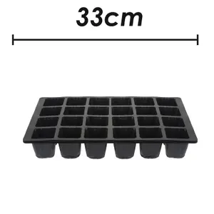 Seedling Trays Set of 6 33cm Gardening Tools Accessories Pack of 6 33cm Black