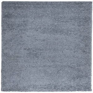 Shaggy Rug PAMPLONA High Pile Modern Blue 120x120 cm