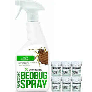 Xterminate Larger Bed Bug Killer Spray and Fogger Pack Bed Bug Treatment for the Home 3 Room Treatment