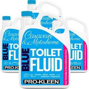 Pro-Kleen Blue Toilet Chemical Fluid Solution Cleaner 8L for Caravan and Motorhomes - Eco-Friendly, Formaldehyde Free