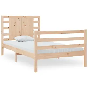 Berkfield Bed Frame Solid Wood Pine 90x190 cm 3FT Single