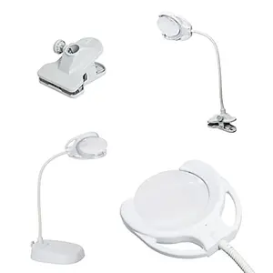 Magnifying Lamp: Tri Spectrum: Rechargeable: Floor, Table and Desk Lamp: LED