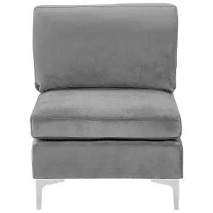 Corner Sofa EVJA Grey Velvet Right Hand