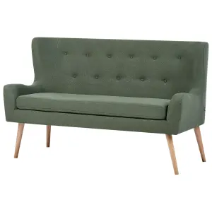 2 Seater Fabric Sofa Green SKIBBY