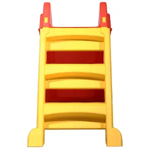 Berkfield Foldable Slide for Kids Indoor Outdoor Red and Yellow