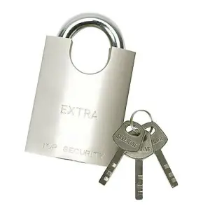 60mm Shrouded Shackle Padlock Security Keyed Safe Lock Gate Toolbox Luggage