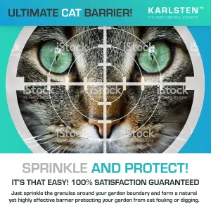 Karlsten Cat Repellent Anti Fouling Granules, Natural Humane Cat Deterrent Citronella