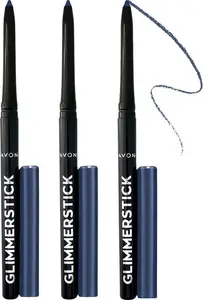 3 X Avon Glimmerstick Eyeliner In Starry Night Blue