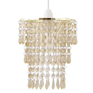 First Choice Lighting Amber Jewel Tiered Light Shade