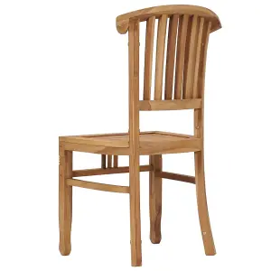 Berkfield Garden Chairs 2 pcs Solid Teak Wood