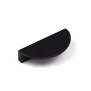 64mm Matt Black Cup Cabinet Handle Half Moon Kitchen Cupboard Door Drawer Pull Bathroom Bedroom Wardrobe Furniture Replacement