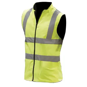 Yoko Mens Workwear Hi-Vis Reversible Fleece Vest / Jacket